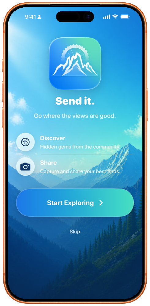 Send it welcome screen on iPhone